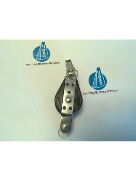 poulie simple à ringot avec manille et émerillon 28mm