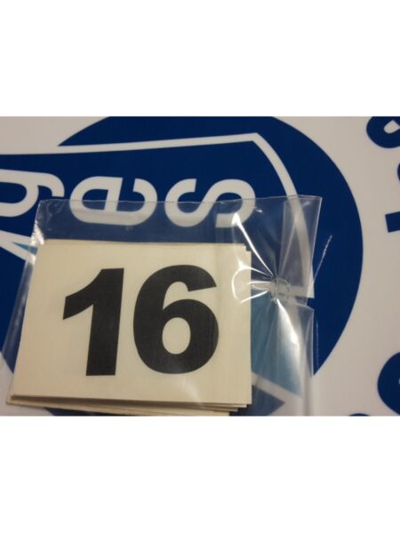 Autocollant coque 16 noir H35mm