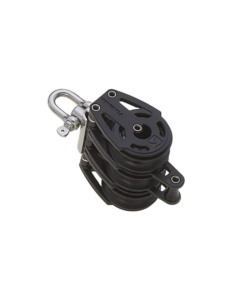 poulie triple émerillon et ringot 38 mm