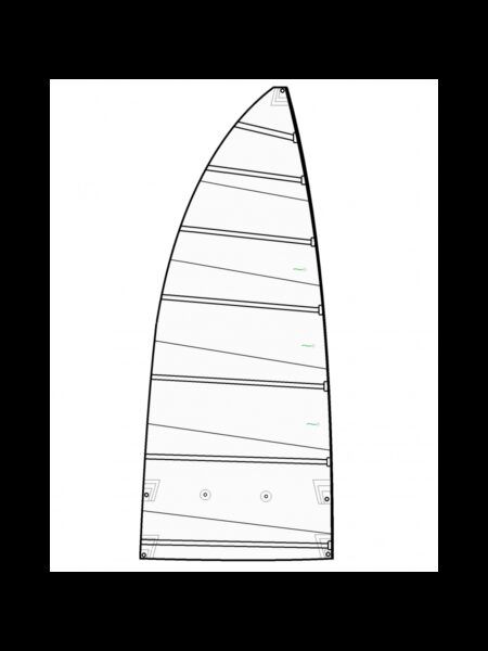  GV compatible HC 16 Easy avec bande de ris Dacron 250g - Blanc