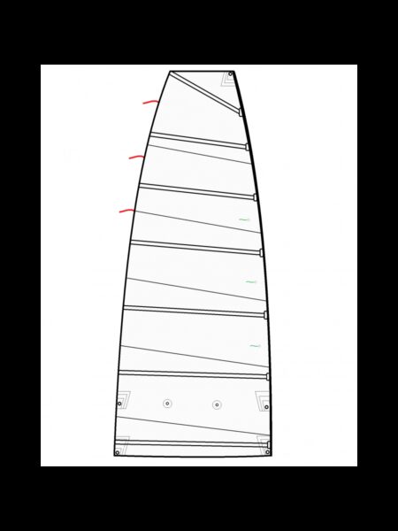 GV Mystère 5.0 XL avec bande de ris Dacron cross cut - Blanc
