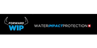 Logo Forward WIP - Water Impact Protection Officiel Logo Forward WIP Water Impact Protection avec cornes stylisées et drapeau suisse sur fond noir.